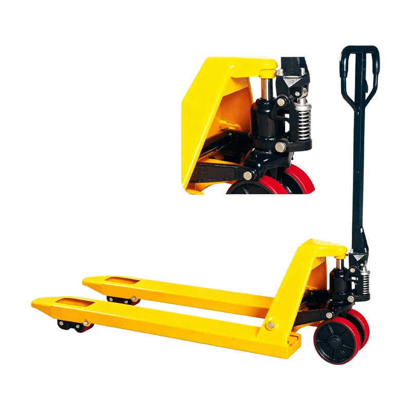 Transpaleta manual hidráulica OYO2DF, horquilla doble ancho, capacidad 2000–3000 kg