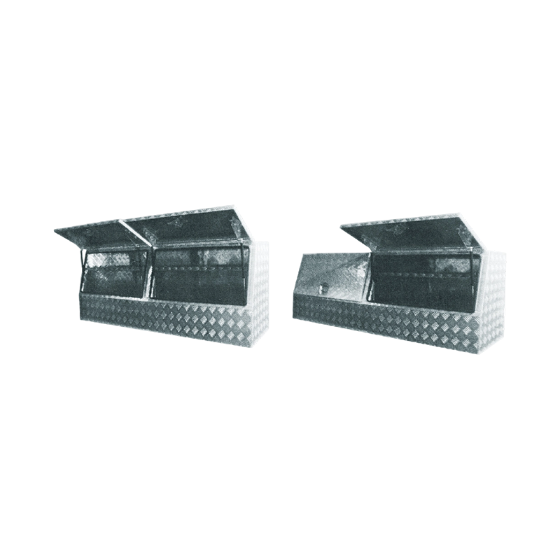 OY9090 Estuche para herramientas de aluminio con cerradura y doble tapa abierta
